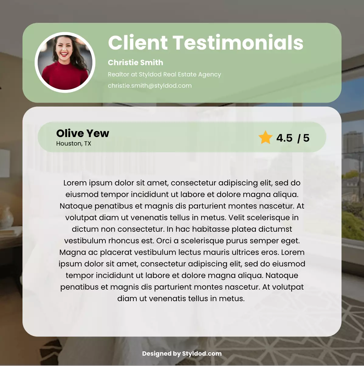 Client Testimonial 2 flyer template