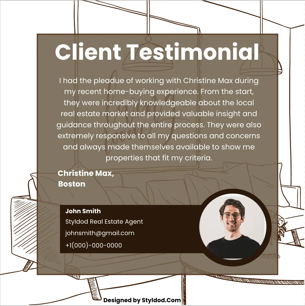 Client Testimonial 9 flyer template