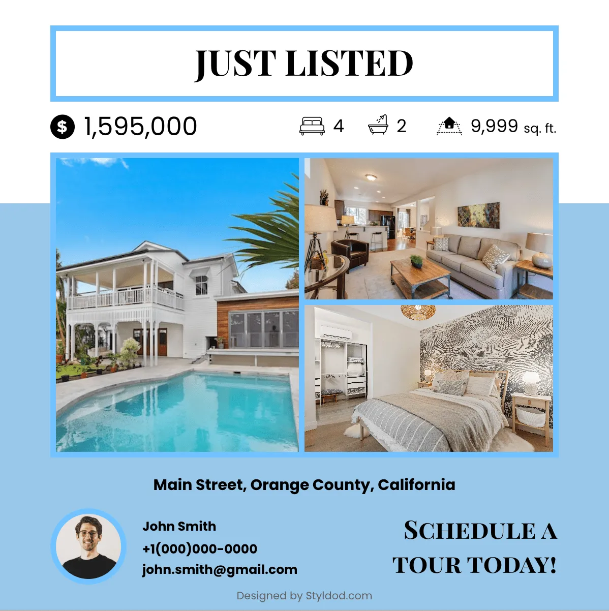 Just Listed 1 flyer template