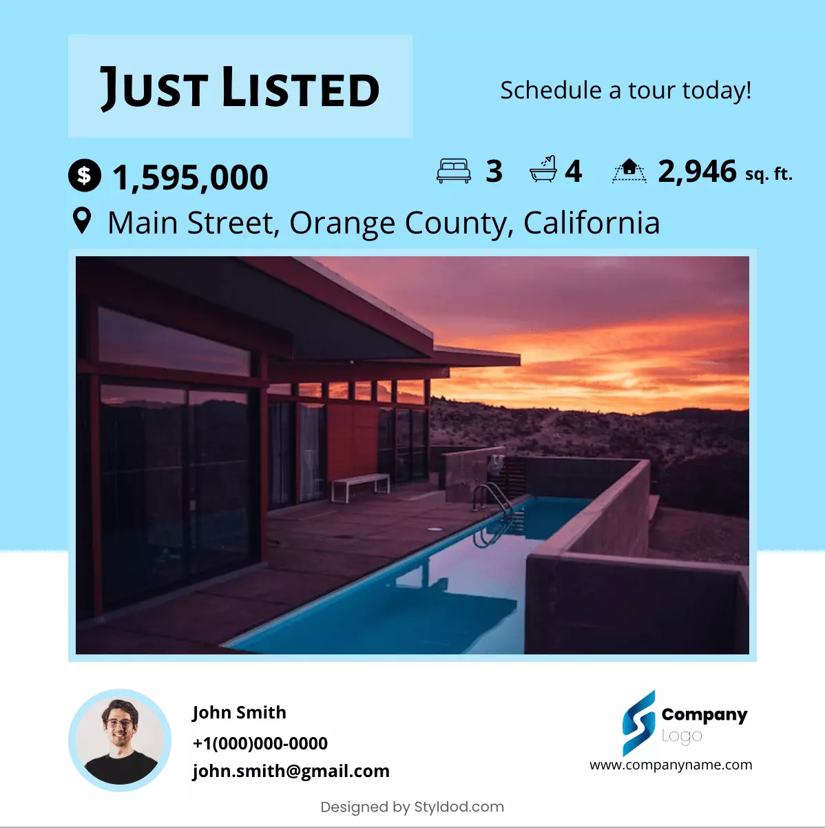 Just Listed 5 flyer template