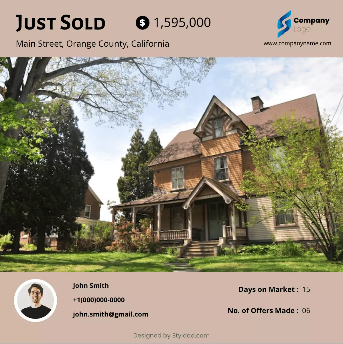 Just Sold 8 flyer template