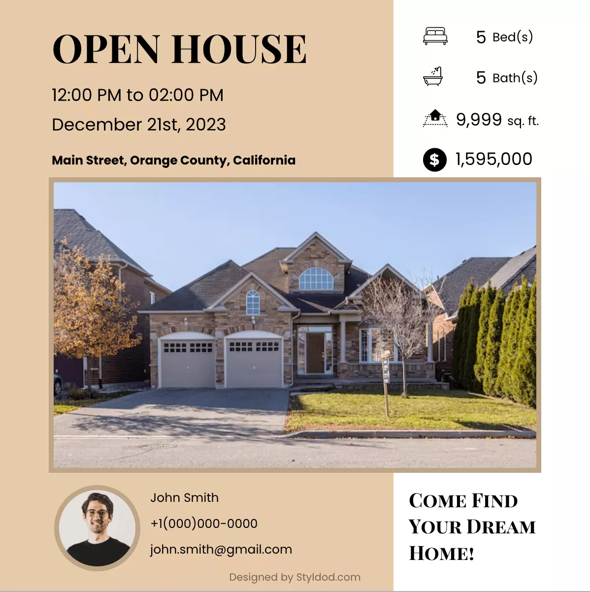 Open House 3 flyer template