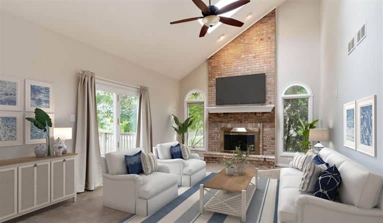 Room after virtual staging