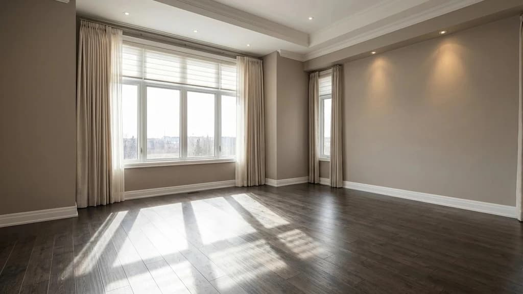 Before - Before and after virtual staging of a master bedroom furnished in Japandi style to highlight comfort, layout, and private retreat appeal.