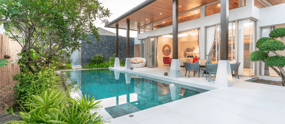 Luxury exterior property with pool