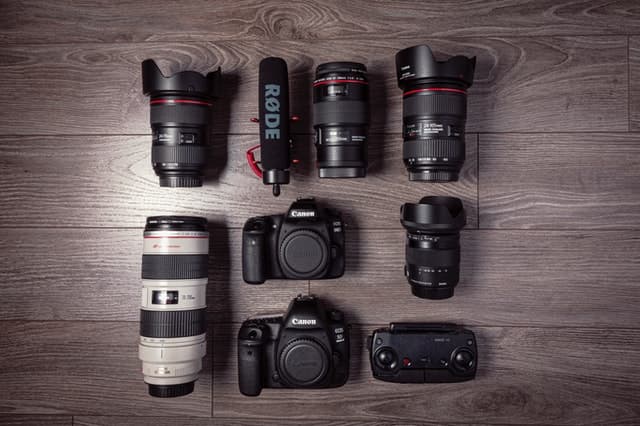 Real estate photography equipment setup