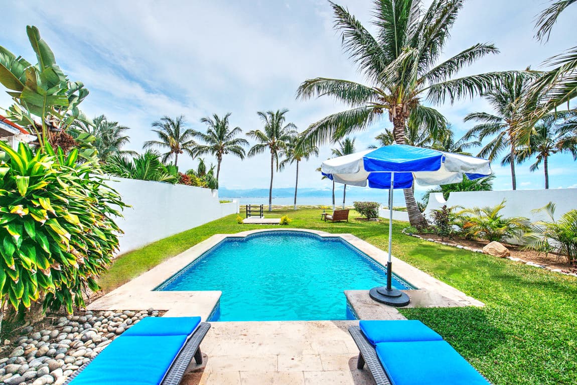 Pool area after photo editing