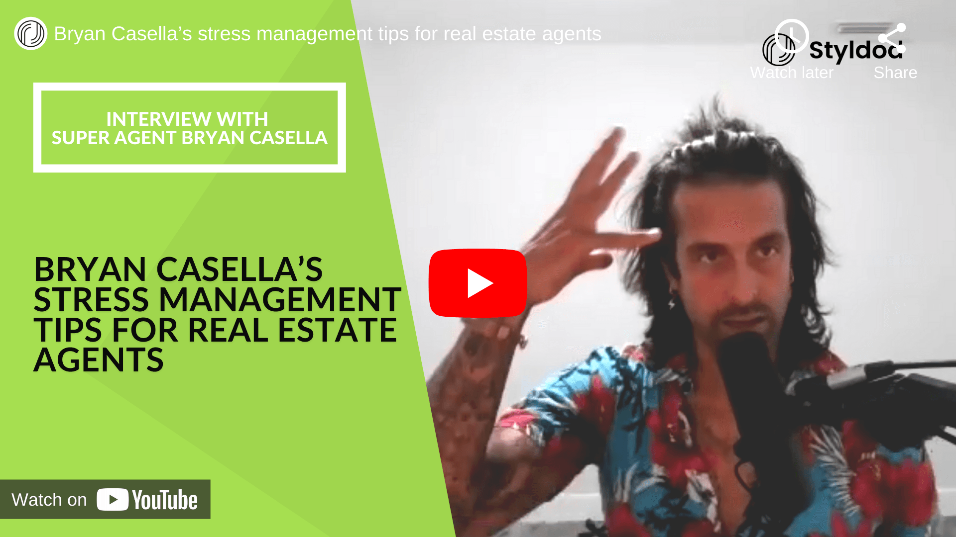 Stress Management Tips For Real Estate Agents: Interview With Bryan Casella